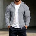 thumbnail image 6 of Men's Full Zip Hooded Windbreaker Lightweight Outdoor Hiking Jacket UPF Cooling Mesh Patchwork Quick Dry for Golf Fishing Size 3XL Gray-A, 6 of 7