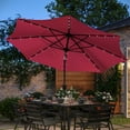 thumbnail image 3 of Flash Furniture Montego Round Umbrella with 32 Solar LED Lights Red (GMWLU22002BRED), 3 of 13