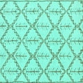 thumbnail image 1 of Ahgly Company Indoor Square Solid Turquoise Blue Modern Area Rugs, 3' Square, 1 of 4
