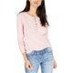 thumbnail image 1 of Lucky Brand Womens Novelty Bib Henley Shirt, Rosa, XS Lucky Brand henley, 1 of 1
