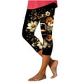 thumbnail image 2 of Pxkloy Capri Leggings for Women Plus Size High Waisted Capris Cute Bee Printed Graphic Yoga Cropped Trousers 2025 Summer Gym Pants Multicolor,XXXL, 2 of 4