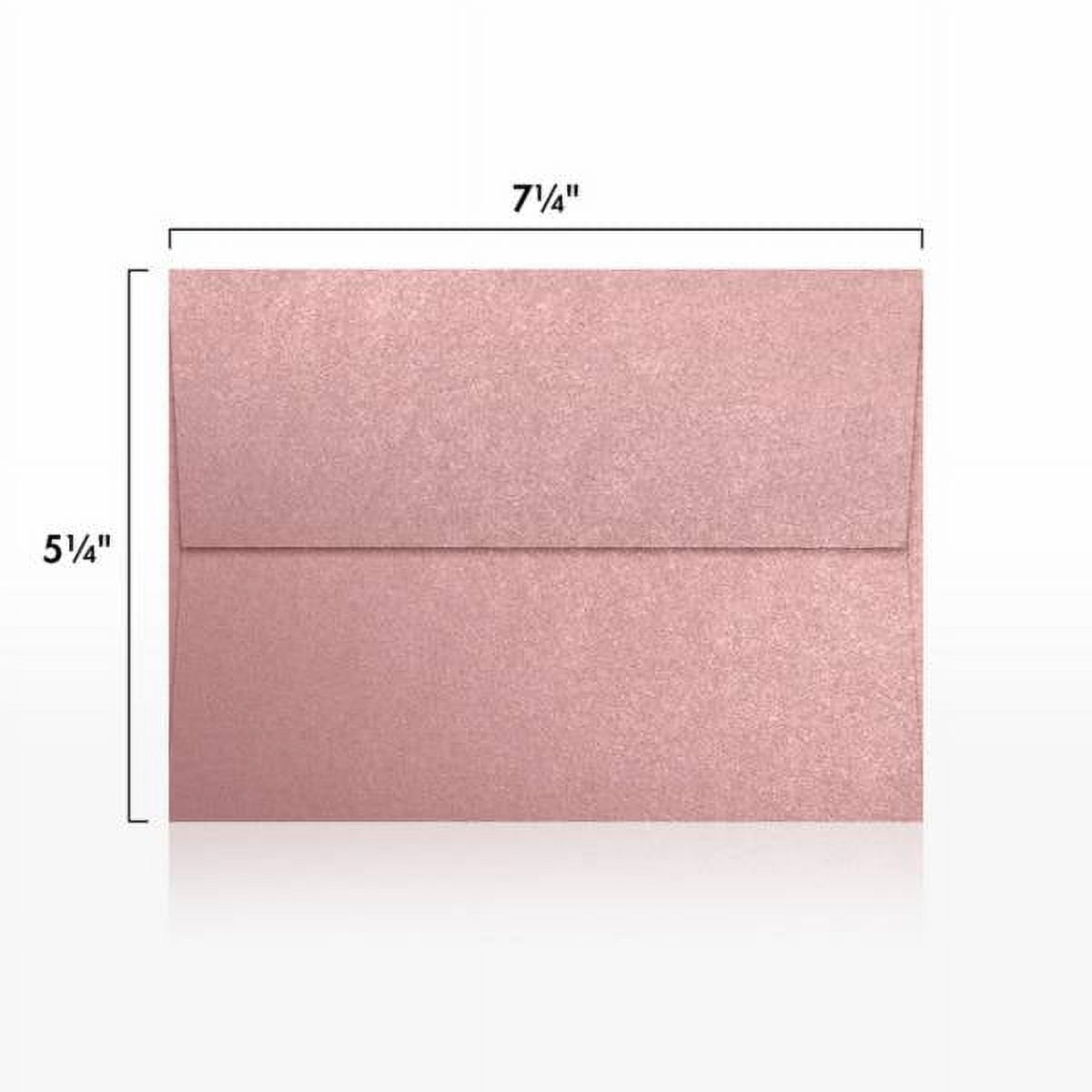 LUXPaper A7 Invitation Envelopes, 5 1/4 x 7 1/4, Misty Rose Metallic, 250/Pack