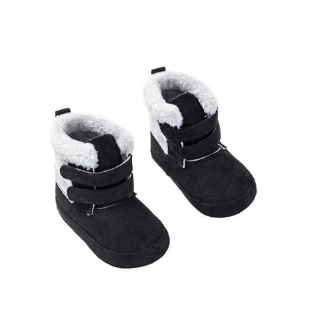 

Canis Children Winter Non-slip Cotton Baby Shoes Toddler Snow Boots Infant for Boy Girl Ankle Sneakers Newborn Thick Warm Soft Sole