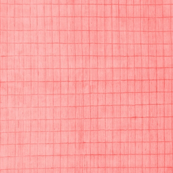 Ahgly Company Indoor Square Solid Red Modern Area Rugs, 5' Square