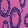 thumbnail image 1 of Ahgly Company Indoor Square Patterned Dark Magenta Purple Area Rugs, 7' Square, 1 of 6