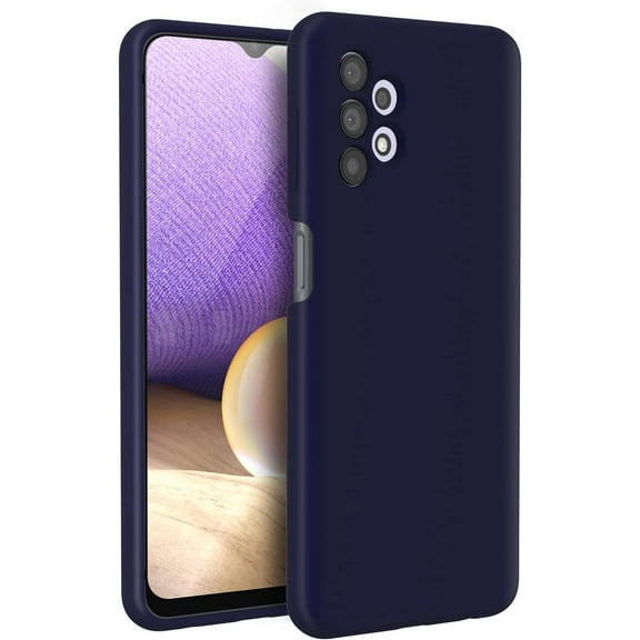 Galaxy A32 5G Case, Samsung A32 5G Liquid Silicone Case Dual Layer Hybrid Hard PC Soft Silicone Gel Rubber Bumper Slim Fit Shockproof Protective Phone Case for Samsung Galaxy A32 5G, Night Blue
