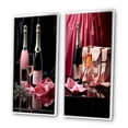 thumbnail image 3 of Designart "Pink Stylish Bag & Champagne III" Fashion Framed Wall Art Set Of 2 - Pink Fashion Framed Wall Art Set Of 2, 3 of 7