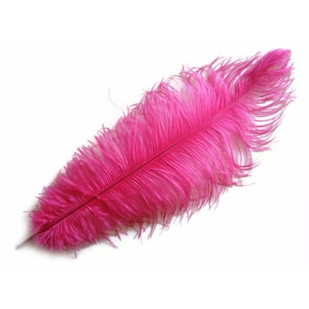 Pink Ostrich Feathers - 10 Pieces- 11-13
