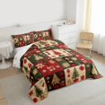thumbnail image 3 of Homewish Merry Christmas Tree Bedding Comforter Set 2pcs for Kids Teens Adults,Vintage Aesthetic Twin Comforter Sets Microfiber,Xmas Geometric Plaid Breathable Bedding Set,Ultra Soft Home Decor, 3 of 8