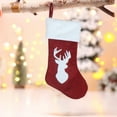 thumbnail image 4 of Nmdmisc 2Pcs 16" Christmas Stockings with Santa Claus Reindeer Snowflake Designs Christmas Gift Bags,Red Gift BagsIdeal for Christmas Tree Hanging Decoration, 4 of 8