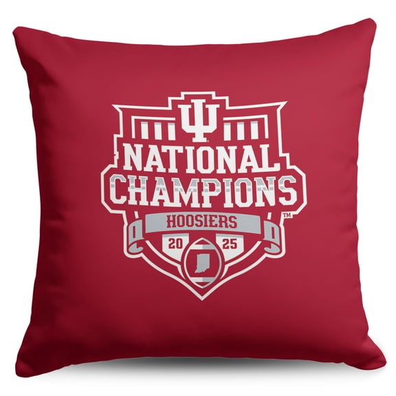 The Northwest Group  Indiana Hoosiers College Football Playoff 2025 National Champions 18" x 18" Effort Throw Pillow