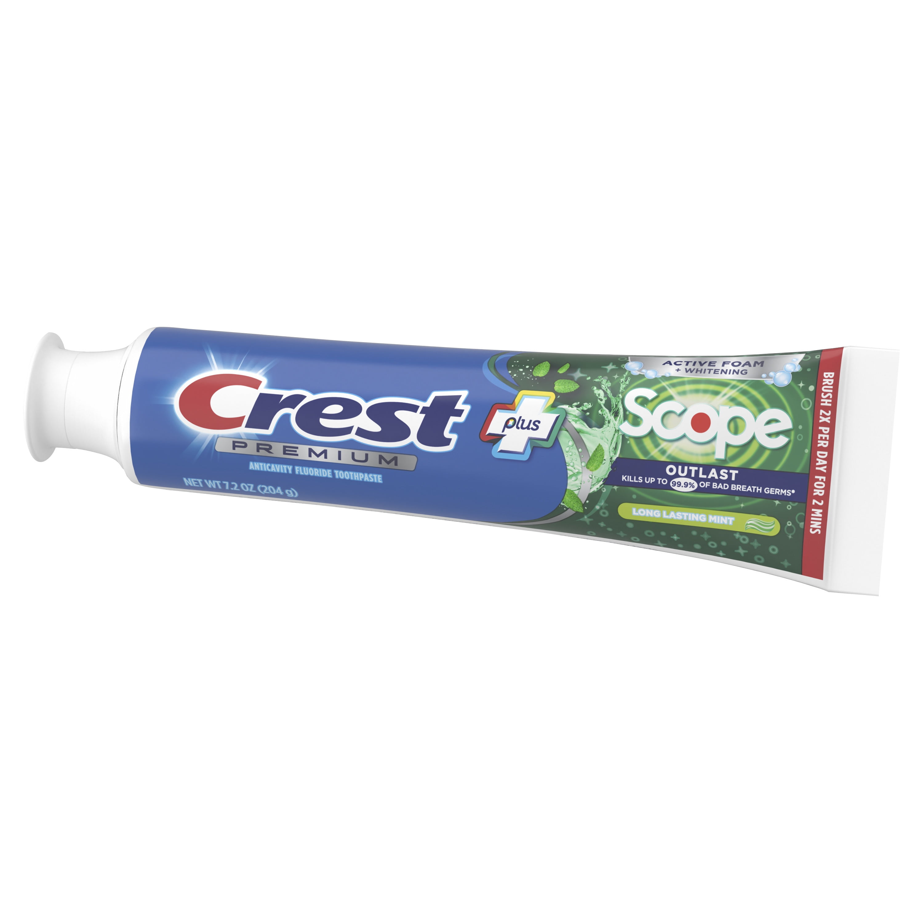 Crest Premium Plus Scope Outlast Toothpaste, Long Lasting Mint Flavor 7.2 oz