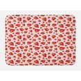 thumbnail image 1 of Strawberry Bath Mat, Juicy Ripe Strawberries Pattern as Repeating Motifs Theme, Plush Bathroom Decor Mat with Non Slip Backing, 29.5" X 17.5", Lime Green Vermilion, by Ambesonne, 1 of 2