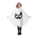 thumbnail image 2 of KHONTS Ghost Face Poncho for Toddler Kids Hooded Cloak Halloween Performance Clothes Spooky Capes 10-White XS, 2 of 5