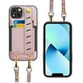 thumbnail image 2 of Wallet Case for iPhone 13 13 Pro 13 Pro Max, Njjex PU Leather Crossbag Lager Capacity [Shoulder Straps] [Card Slots] Flip Folio Wallet Case Cover -Rose Gold, 2 of 9