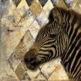 thumbnail image 3 of Pinto, Patricia 12x12 Black Modern Framed Museum Art Print Titled - Golden Safari I (Zebra), 3 of 5