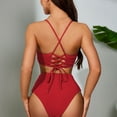 thumbnail image 7 of Summer Saving pimelu Bathing Suit for Women Bikini Sets for Women Two Piece Swimsuits Tummy Control Swimsuit Ladies Solid High Waist Strap Bathing Suit Swimming Suits for Women, 7 of 7