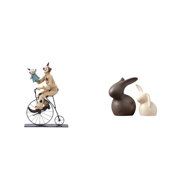 Conjunto de y figuritas, escultura de porcelana, colección para centro de mesa, vitrina, comedor y decoración de jardín. Ideal como regalo.