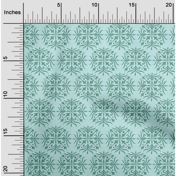 oneOone Georgette Viscose Fabric Floral Block Print Sewing Fabric BTY 42 Inch Wide