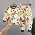 thumbnail image 2 of TOWED22 Toddler Baby Girl Boy Fall Winter Clothes Outfits 2 Piece Long Sleeve Crewneck Sweatshirt Pull on Pants Casual Print Clothing Set(AG,4-5 Y), 2 of 4