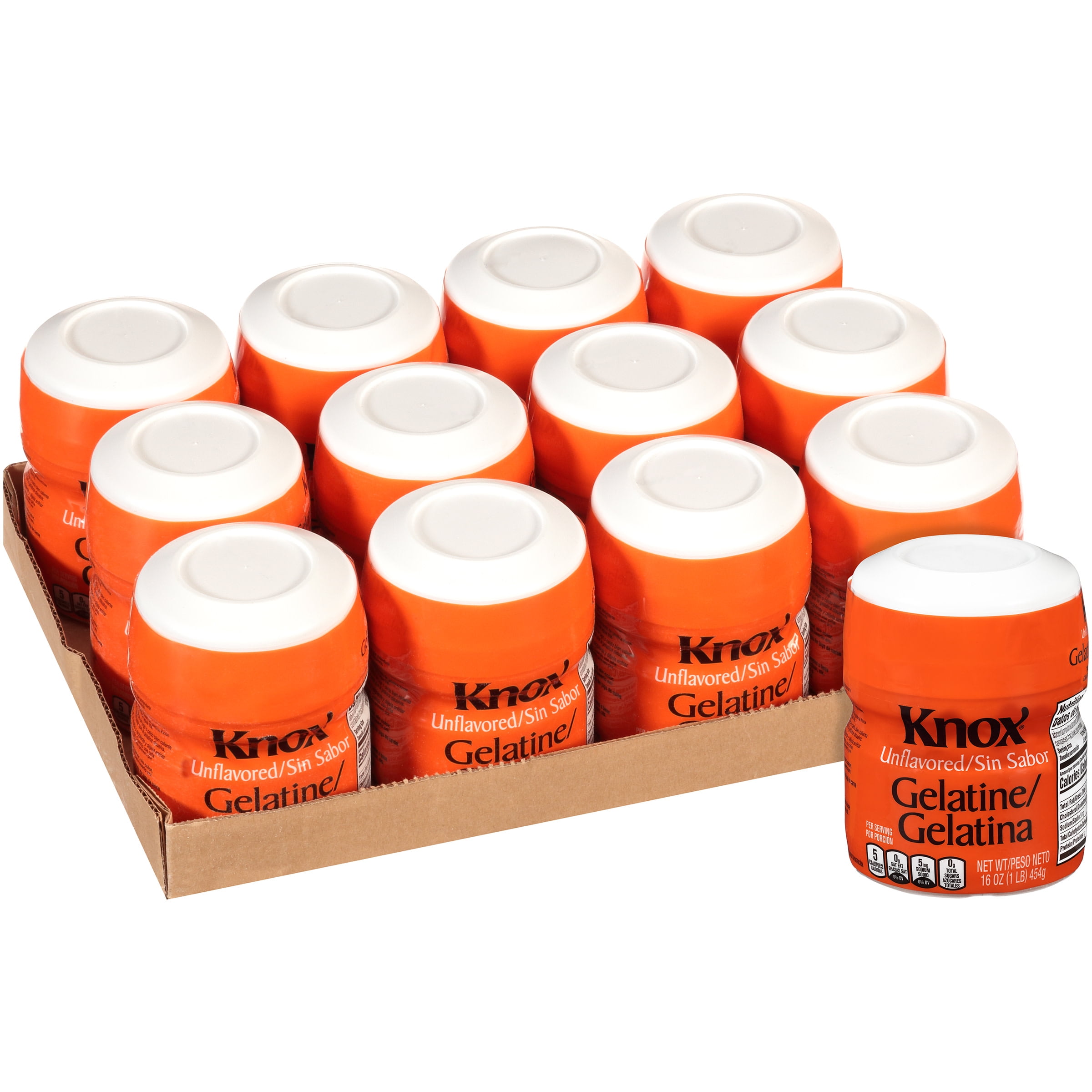 Knox Unflavored Gelatine, 16 oz. Canisters, 12 per Case
