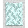 thumbnail image 1 of Aqua Tapestry, Diagonal Parallel Lines in Different Directions Retro Modern Style Geometrical, Wall Hanging for Bedroom Living Room Dorm Decor, 40W X 60L Inches, Mint Green White, by Ambesonne, 1 of 2