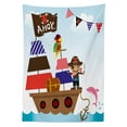 thumbnail image 3 of Ambesonne Sailor Tablecloth Rectangular Table Cover, Sailor Anchor Parrot Print, 60"x90", Multicolor, 3 of 4