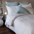 thumbnail image 2 of 100% French Linen Duvet Cover - Twin/Twin XL - Putty & Cream Stripe | BOKSER HOME, 2 of 6