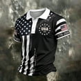 thumbnail image 6 of Zimjoy 250th Anniversary USA Men's Golf Polo Shirt Quick Dry Breathable Mesh USA Flag 1776-2026 Print Short Sleeve Shirt for 4th of July Dark Gray S, 6 of 6