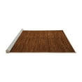thumbnail image 2 of Ahgly Company Machine Washable Indoor Round Abstract Orange Modern Area Rugs, 4' Round, 2 of 4