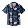 thumbnail image 4 of Hawaiian Shirt For Men, Men's Vintage Button Down Bowling Shirts Short Sleeve Summer Beach Shirt2XL, 4 of 5