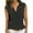 #7-Black, variant on Pntutb Womens Plus Size,Women's Casual Solid Sleeveless Turn Down Collar Pockets Buttons Shirt Tops