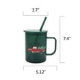 thumbnail image 5 of 20 Ounce Green Frosted Acrylic Embossed Red Truck Mug with Lid and Straw, by Holiday Time, 5 of 6