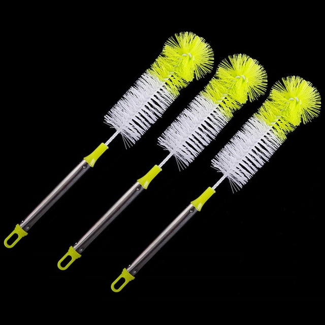 OUNONA 2Ud Cepillo Para Y Botella Con Fibras Nylon Resistentes Y Mango De Acero