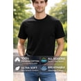 thumbnail image 2 of MANARC Men’s 100% Cotton T Shirt – Crew Neck, Short Sleeve, Regular Fit | Soft Breathable Fabric | Premium Everyday Basic Comfort Fit XX-Large Black Plain Tee for Casual & Daily Wear, 2 of 7