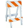Injection Molded Type 1 Traffic Safety Barricade with Reflective Stripes, 8 in. Height
