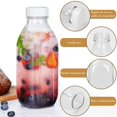 thumbnail image 2 of SSX-KJ 2 Pcs Botellas de vidrio para jugo con tapa,32 oz Botellas de Vidrio Transparente,Jarras de Leche Reutilizables,Aptas para Lavavajillas para Jugos,Almacenamiento de Leche Materna,Jarras de Agua, 2 of 7