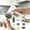 S, variant on Electric Egg Cleaner Brush Rechargeable Powerful Egg Washer for Fresh Eggs & Vegetable Brush with Battery Level Display,3 Speed Settings + 5 Replaceable Heads,Waterproof Design (White)