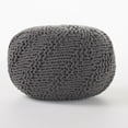 thumbnail image 2 of Kyra Outdoor Fabric Weave Pouf,Dark grey, 2 of 6