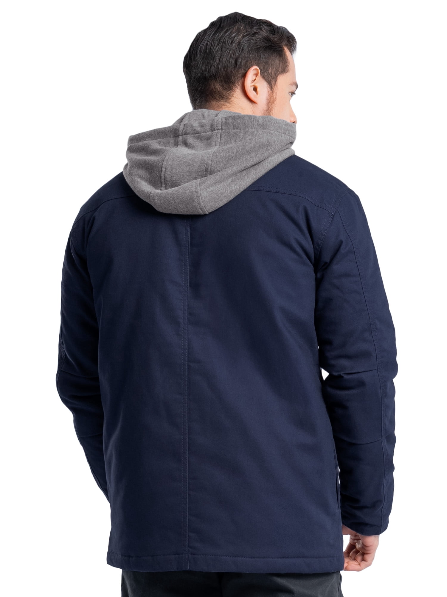 Wrangler Workwear Men's Quilted Lined Work Shirt Jacket with Hood, Size S-5XL (Men's and Big Men's)