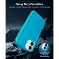 thumbnail image 3 of Entronix Heavy Duty Case Compatible with iPhone 16 Plus, Triple Layer Protection Shockproof Dropproof Dustproof Anti-Scratch Phone Cover, Teal, 3 of 7
