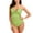 Green, variant on Sngxgn Womens Scoop Neck Cut Out Front Lace Up Back Swimsuit(Green,XL)
