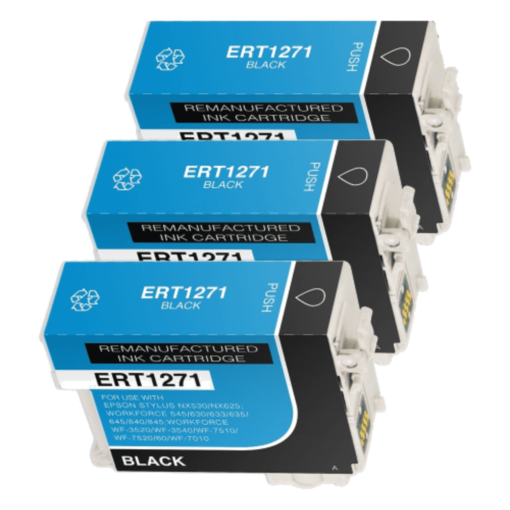 3 Pack Extra HighYield Black Ink Cartridge For Epson 127 1271