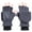 Black, variant on Insulated Warm Polar Fleece Convertible Mittens Flap Cover Fingerless Gloves