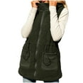 thumbnail image 2 of fartey Womens Fuzzy Fleece Vest, Casual Warm Sleeveless Zip Up Sherpa Vest Jacket with Pockets for Fall/Winter, 2 of 9