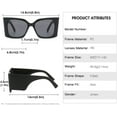 thumbnail image 2 of Oversized Butterfly Cat Eye Sunglasses Women Gradient Sun Glasses Wide Leg Shades, 2 of 8