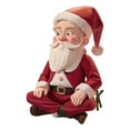 thumbnail image 2 of Figurita vintage de resina de Papá Noel - Decoración navideña con barba blanca de 6" para el hogar, el escritorio y la decoración navideña, 2 of 5