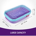 thumbnail image 4 of ZIPIT Clear Top Pencil Case for Girls, Durable Pencil Box for School, Large Capacity Stationery Case, Purple, 4 of 8