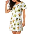 thumbnail image 2 of Logiee Kawaii Mexican Avocado Print Nightgowns for Women,Soft Short-Sleeved Lightweight Sleepwear, Loose Sleepshirts, 2 of 6
