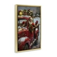 thumbnail image 4 of Stupell Industries Santa Waving Hello Holiday Painting Gold Floater Framed Canvas Art Prints Wall Art, 21 x 31, 4 of 10